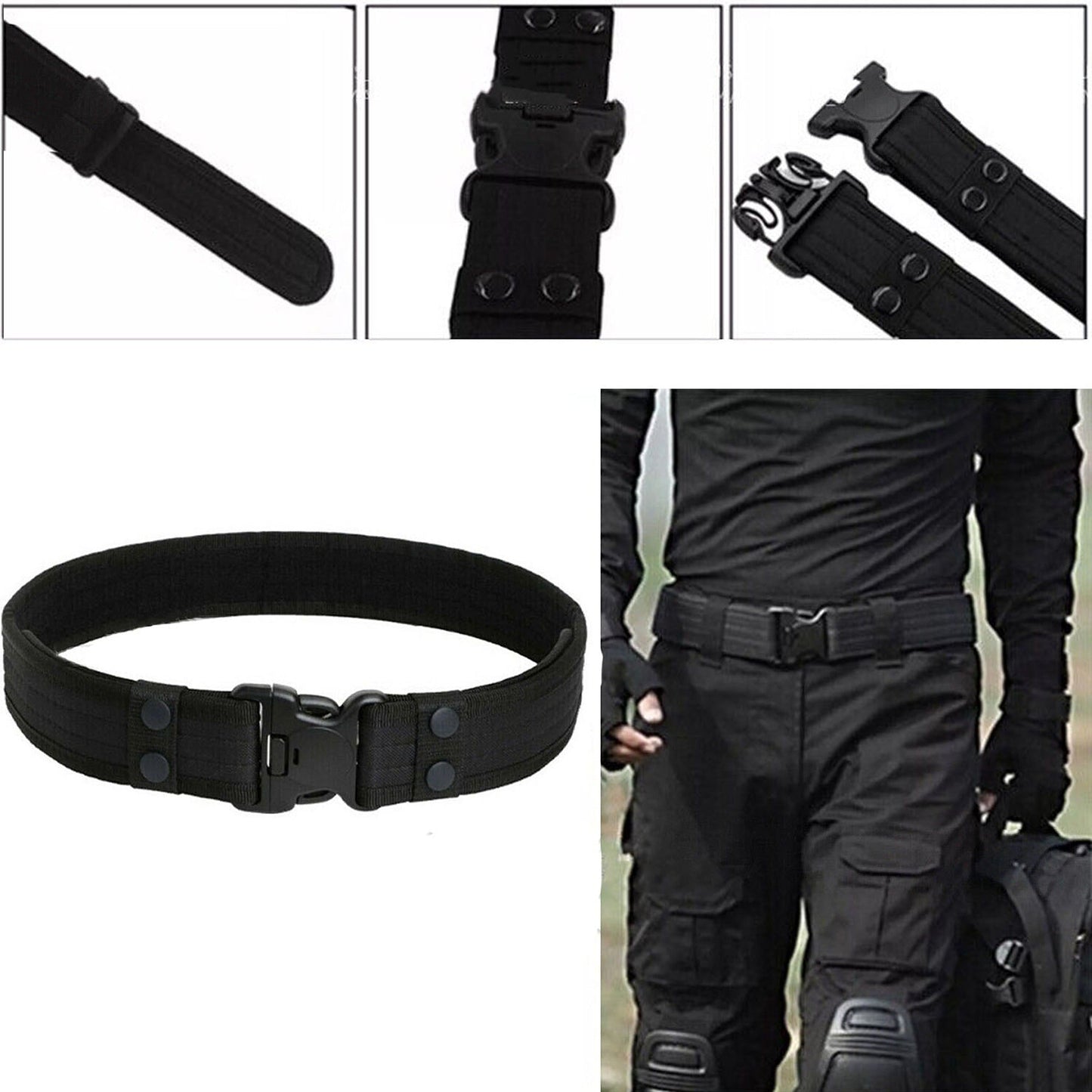 Casual Outdoor Combat Belt for Men Adjustable VI Waistband