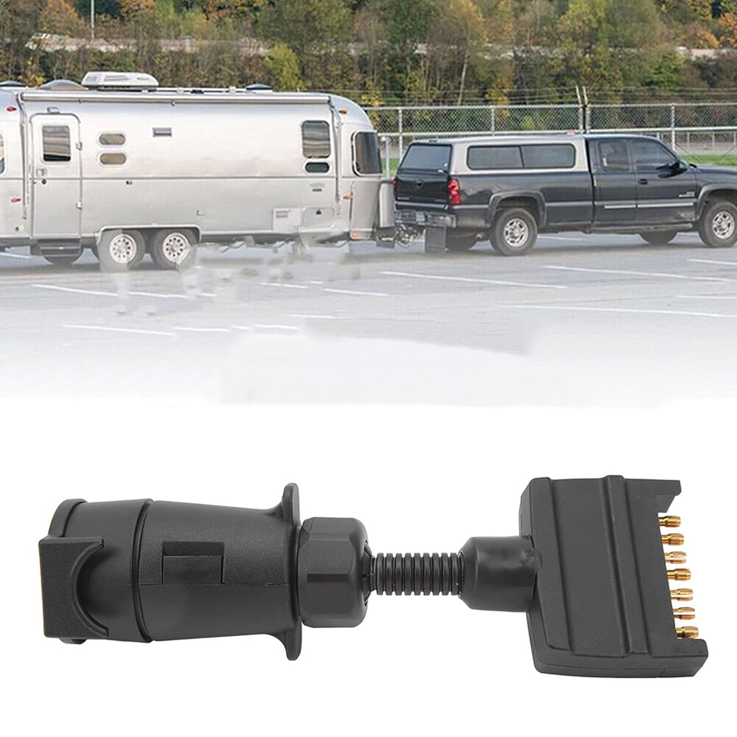 Trailer Adapter Plug Female 7 Pin To Male Flat Caravan Boat