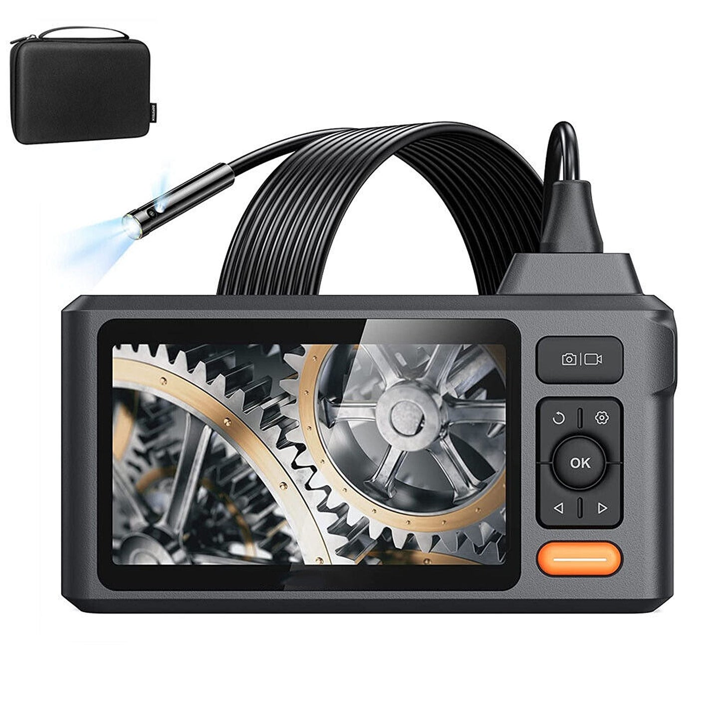 Dual Lens Screen Endoscope Camera 5in Display for Industrial Inspection