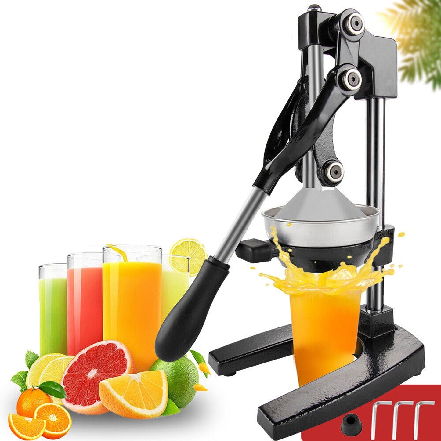 Manual Citrus Juicer Commercial Hand Press Extractor for Orange and Lemon