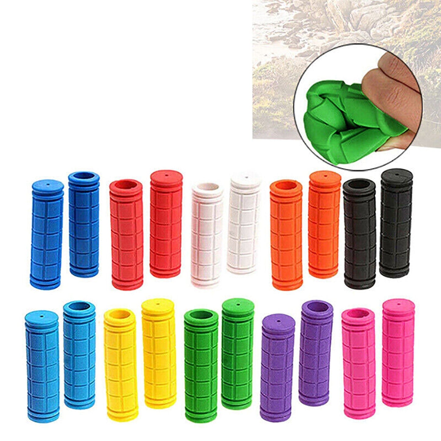 MTB and BMX Bike Handlebar Rubber Grips for Improved Control