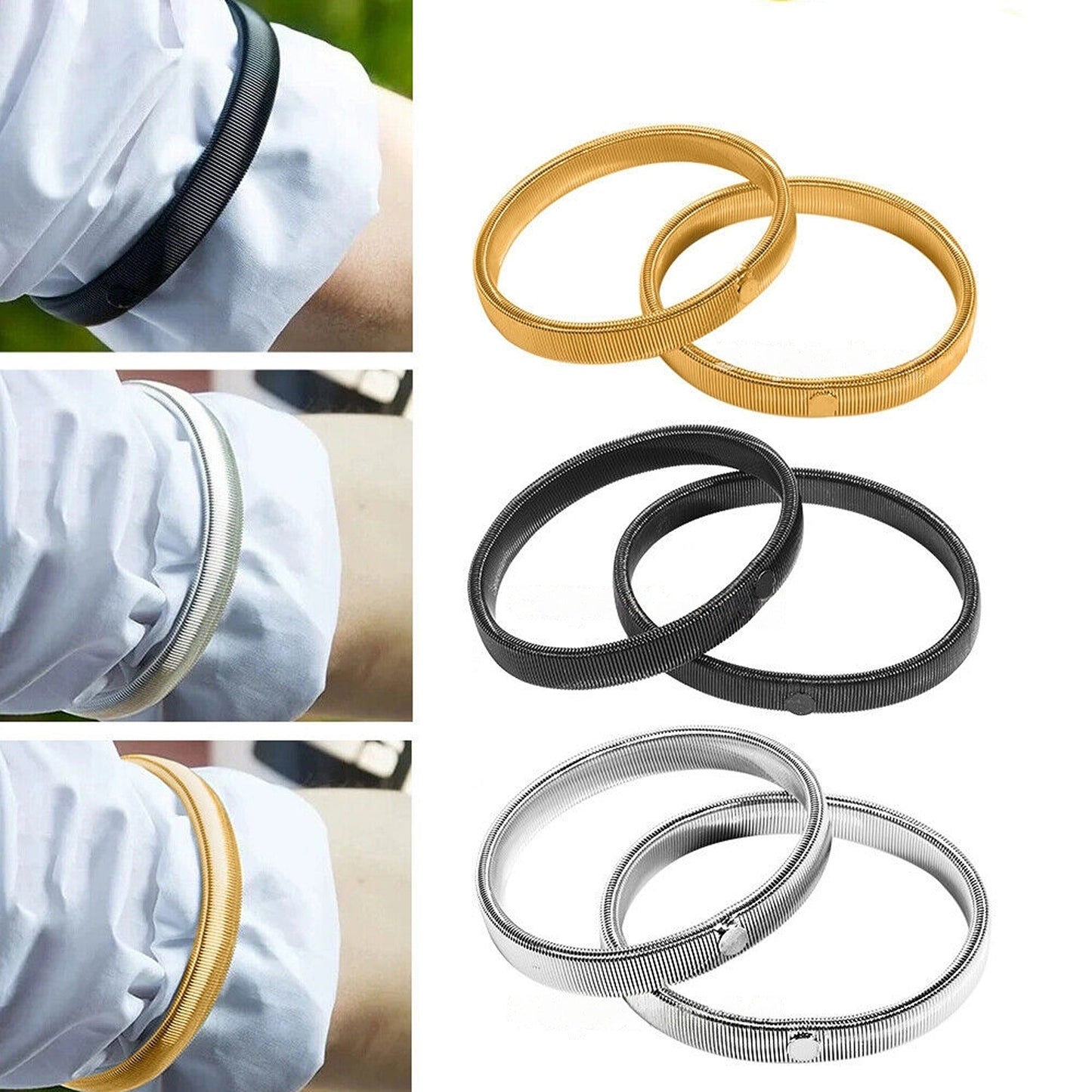 Fashion Elastic Armbands Unisex Anti-Slip Shirt Sleeve Holders
