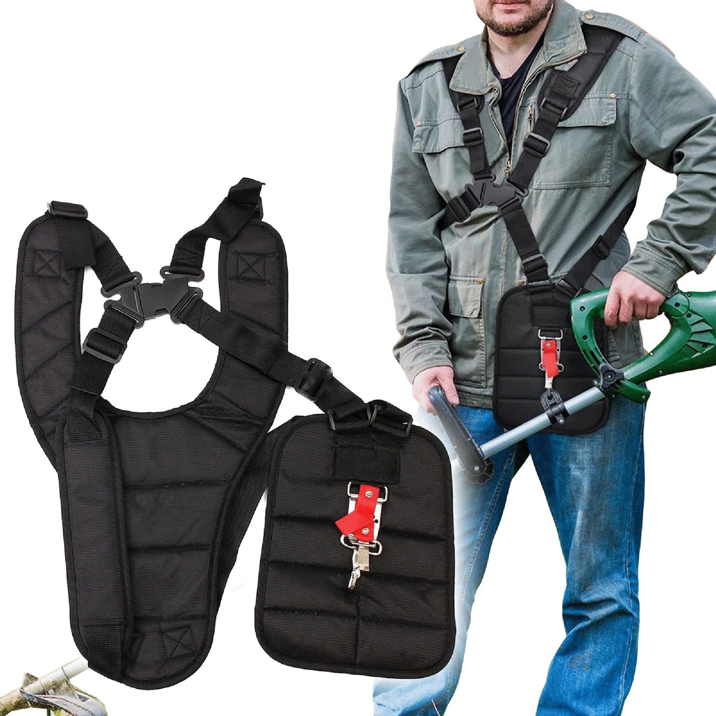Harness for Trimmers Double Shoulder Strap for Brushcutter Whipper Snipper