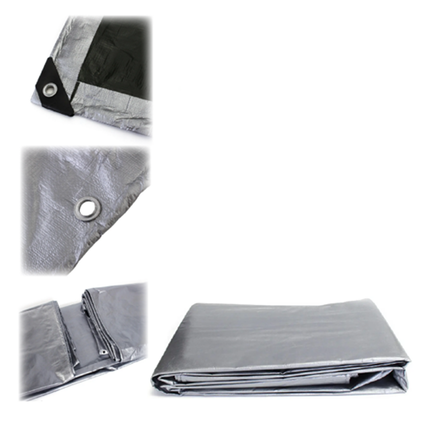 Heavy Duty Sun Blocked Canvas Tarpaulin Poly Tarps for Camping