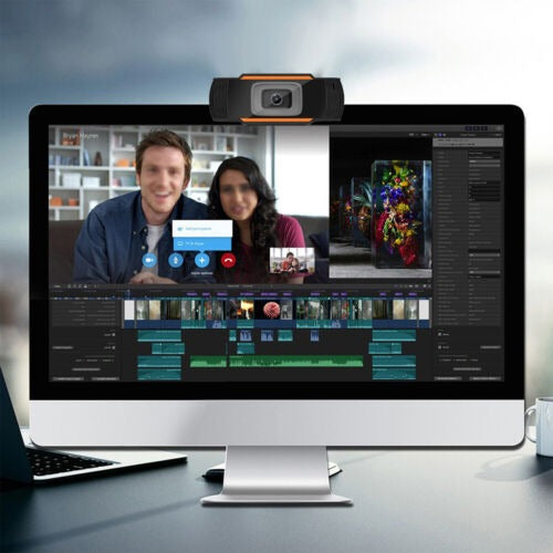 Auto-Focus USB Webcam with Microphone for PCs