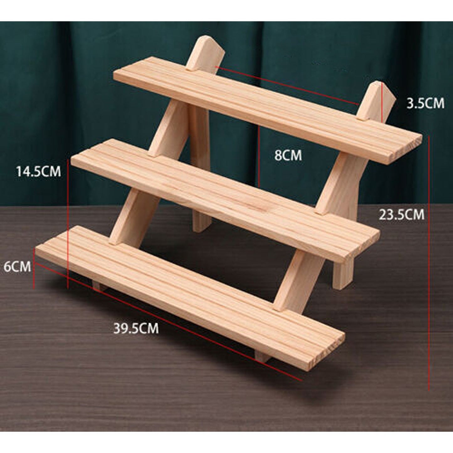 Wooden Jewelry Display Rack for Earrings Rings and Watches
