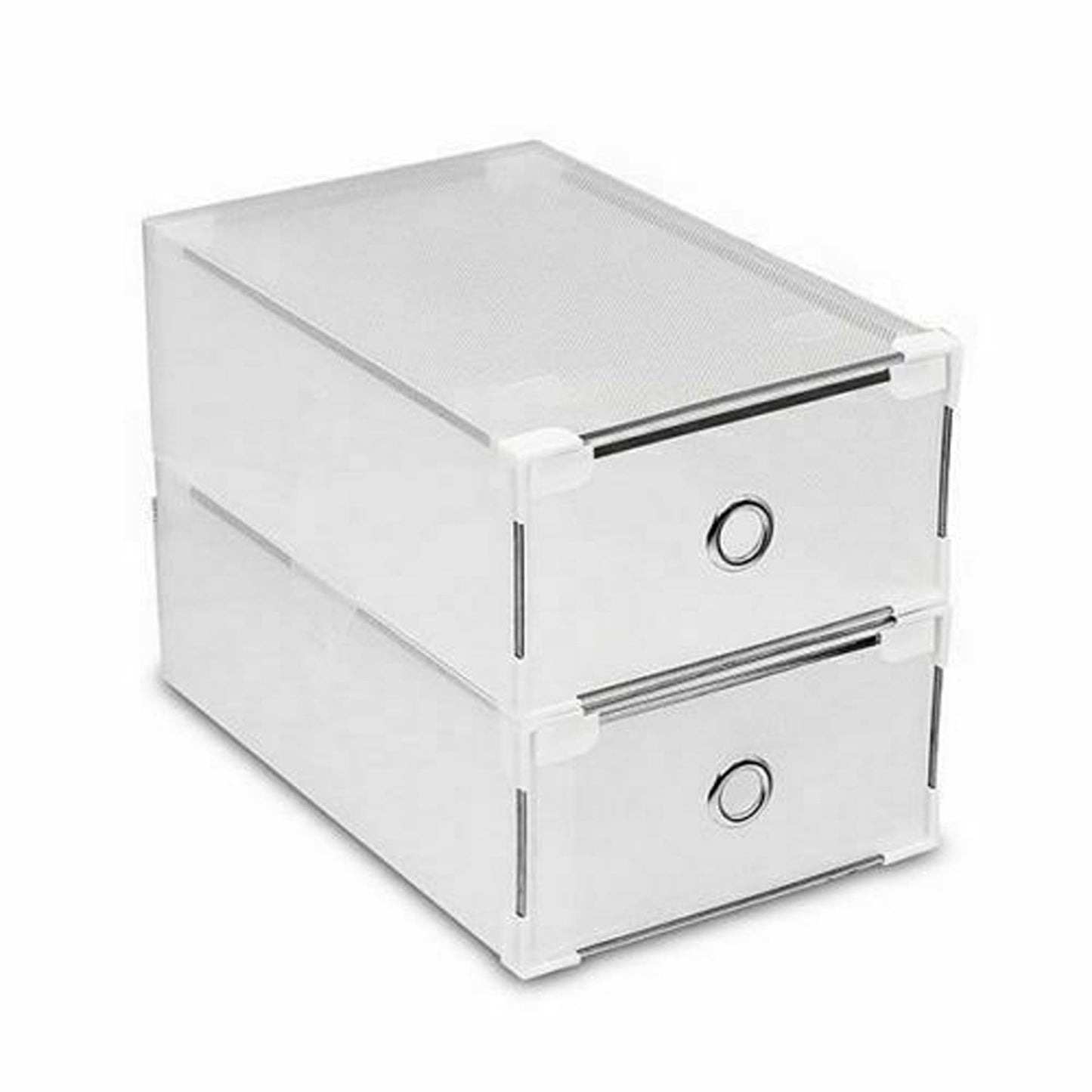 Stackable Transparent Footwear Storage 6 to 20pcs Foldable Drawer