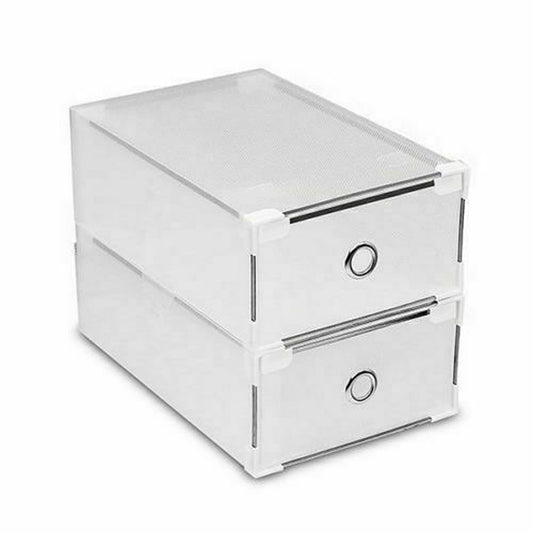 Stackable Transparent Footwear Storage 6 to 20pcs Foldable Drawer