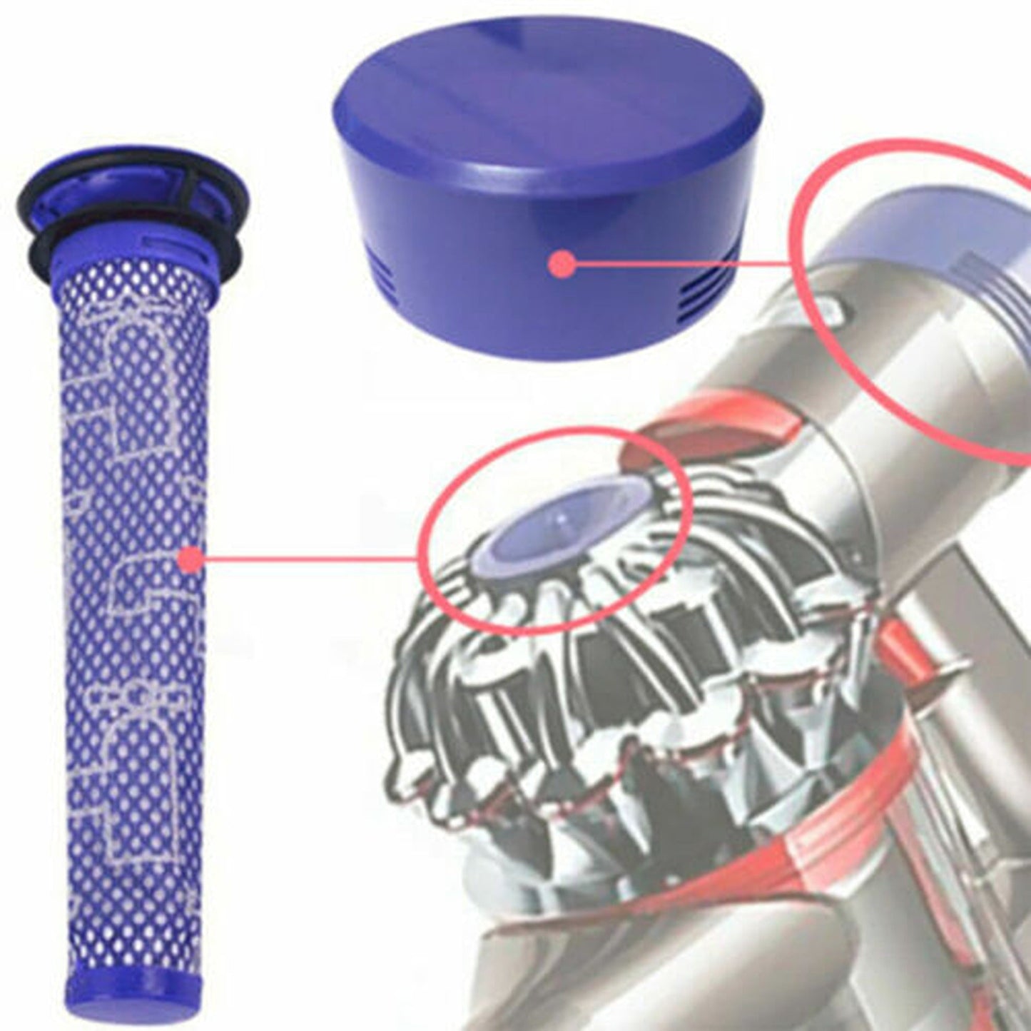 Vacuum Cleaner Filters Pre and Post for Dyson Animal Absolute