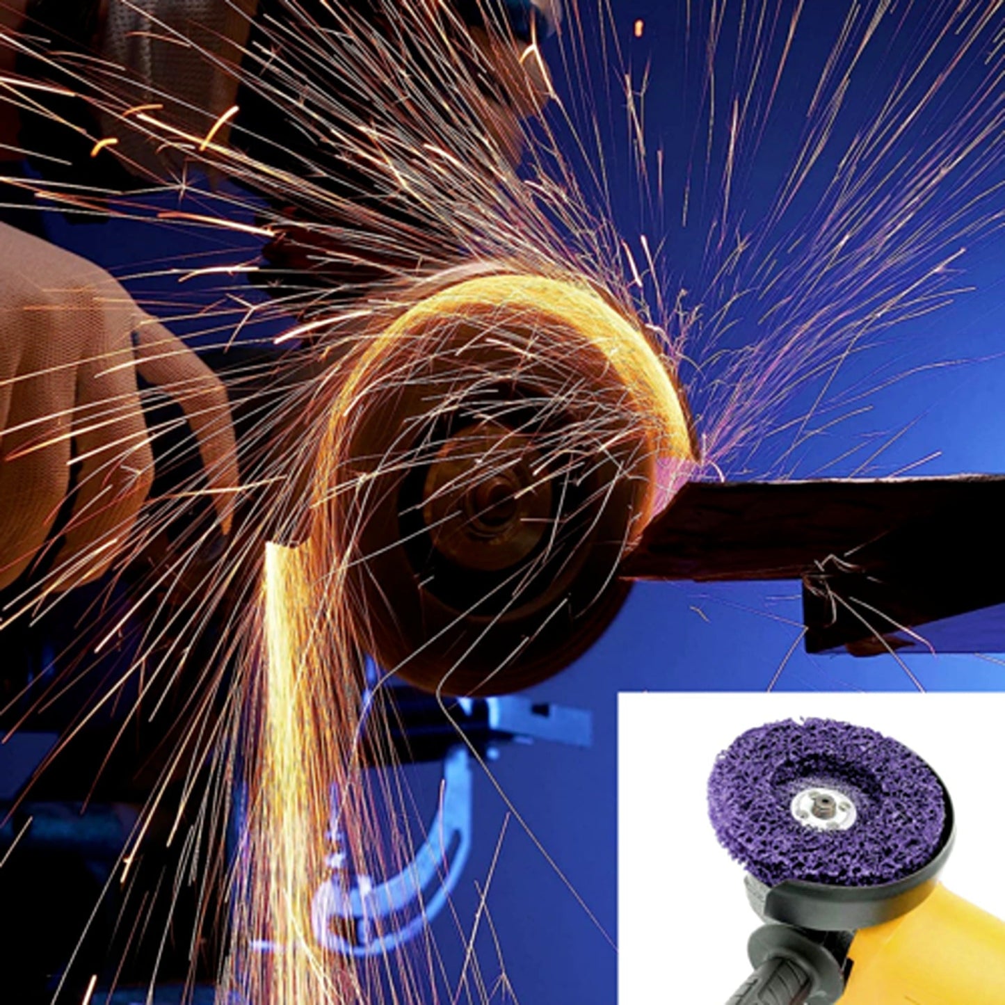 10-Pack Paint and Rust Removal Medium Grit Poly Strip Disc Wheel 125mm