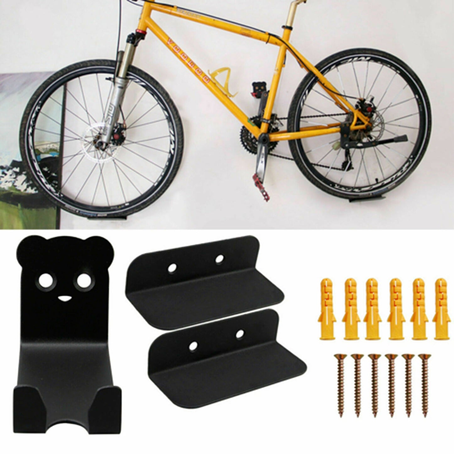 Wall Mounted Bicycle Rack Metal Pedal Hook for Storage