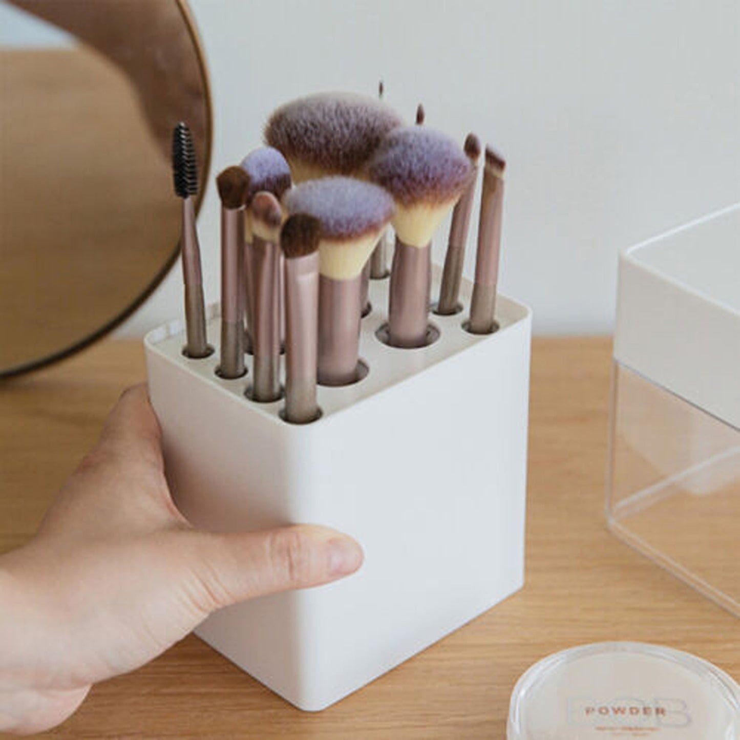 Makeup Organizer for Brushes and Lipsticks Plastic Cosmetic Display Case