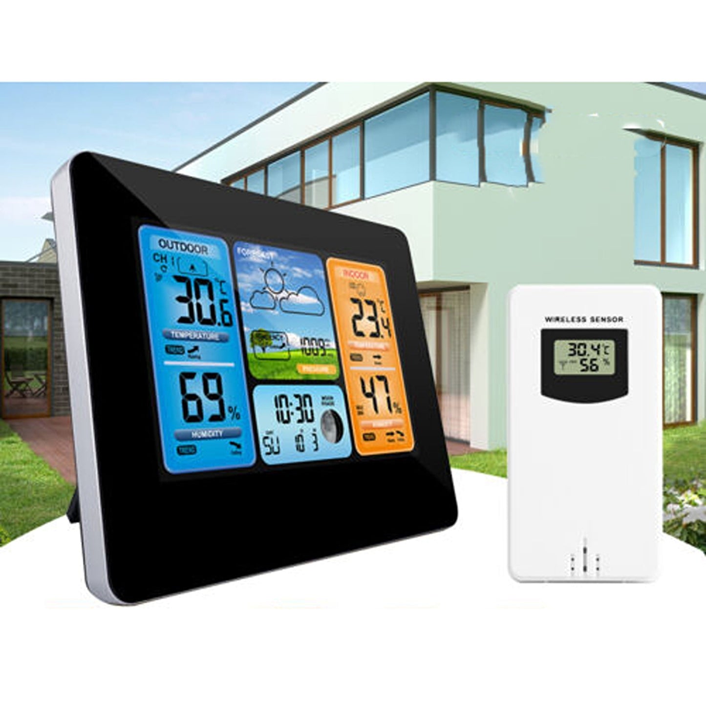Wireless Indoor and Outdoor LCD Digital Weather Station with Clock and Calendar