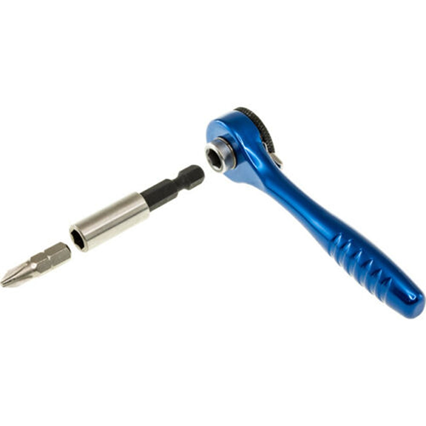 12-in-1 Bicycle Toolset Blue Ratchet with Pouch and Stainless Bits