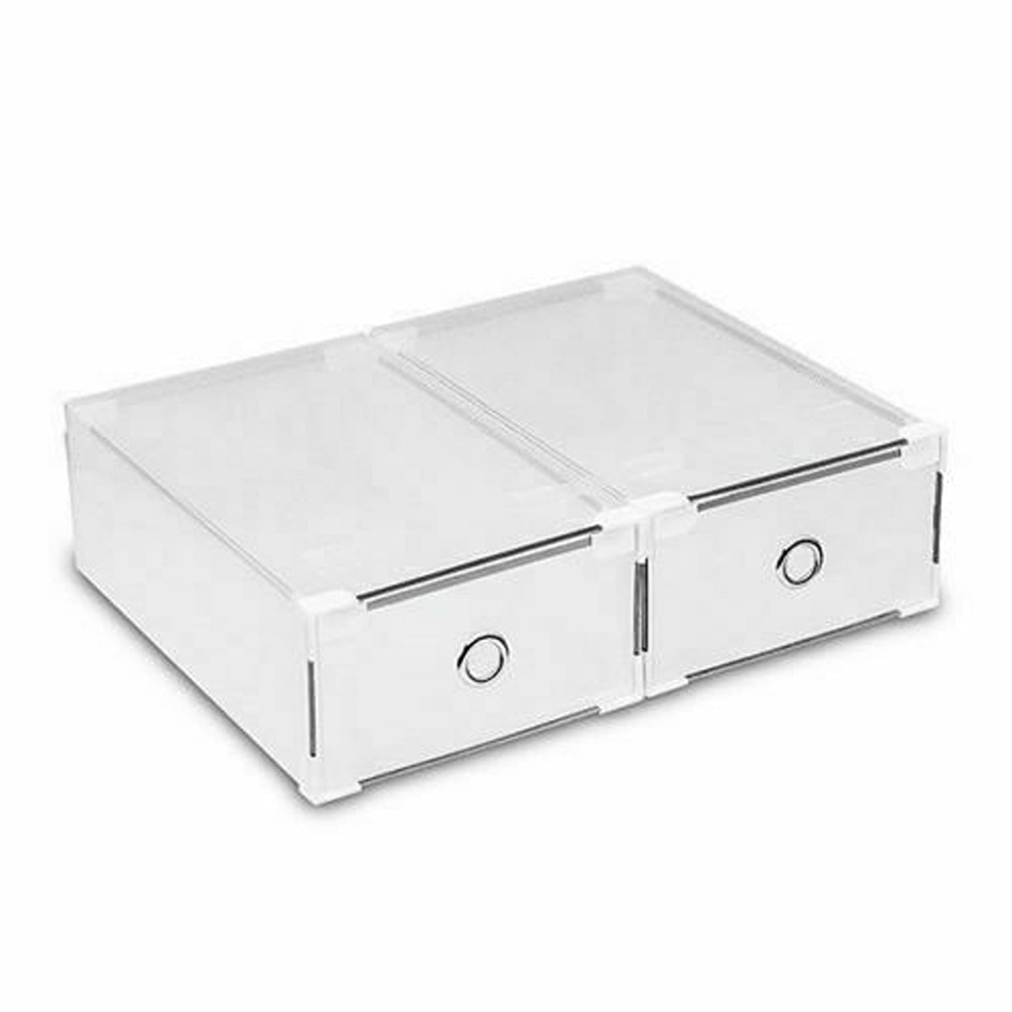 Stackable Transparent Footwear Storage 6 to 20pcs Foldable Drawer