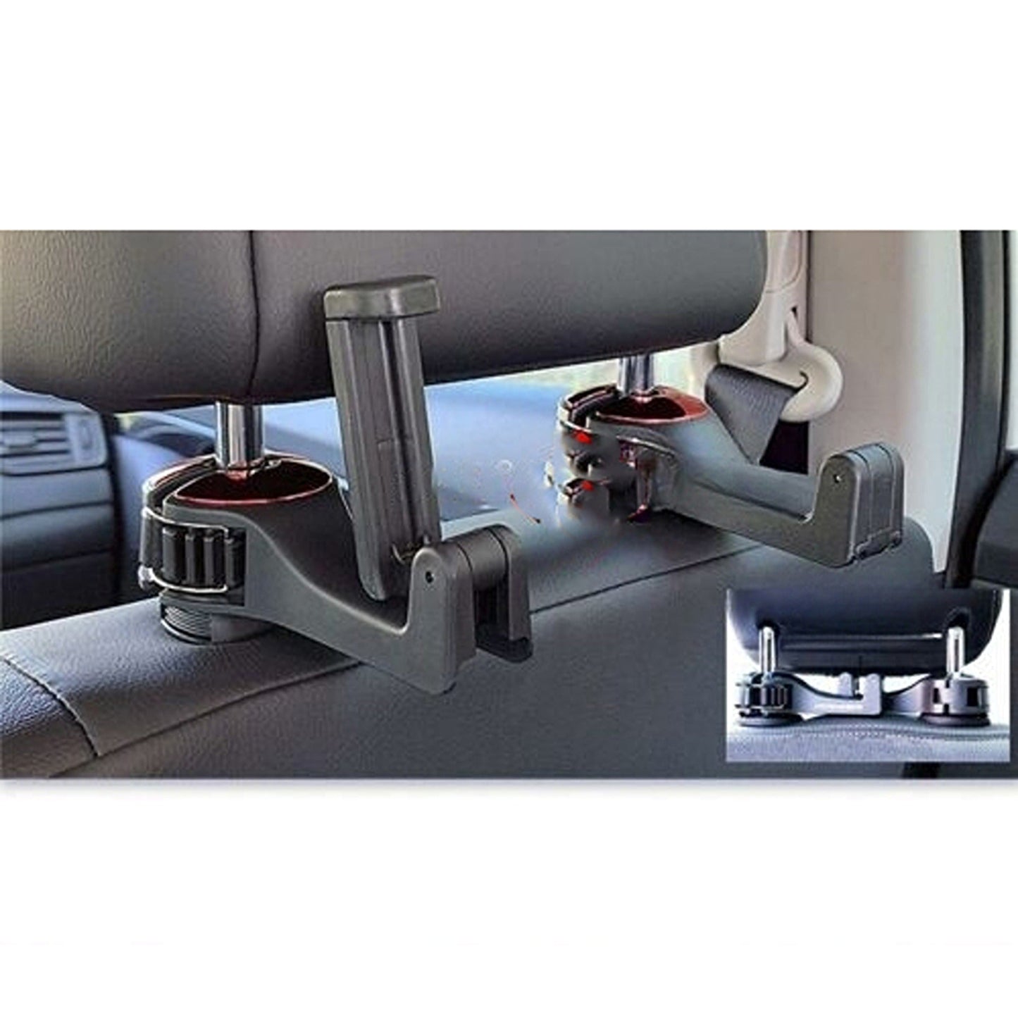 2-in-1 Car Seat Storage Hook with Mobile Phone Holder