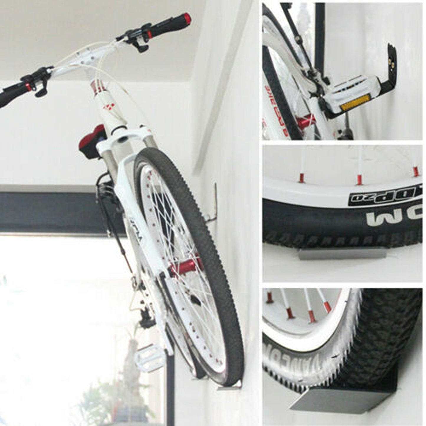 Wall Mounted Bicycle Rack Metal Pedal Hook for Storage
