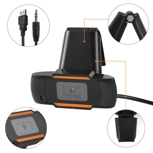 Auto-Focus USB Webcam with Microphone for PCs