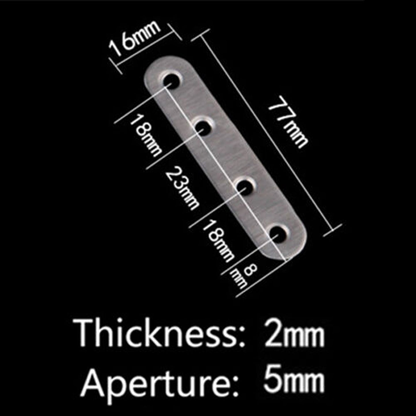 10pcs Stainless Steel Flat Straight Brace for Repair and Protection