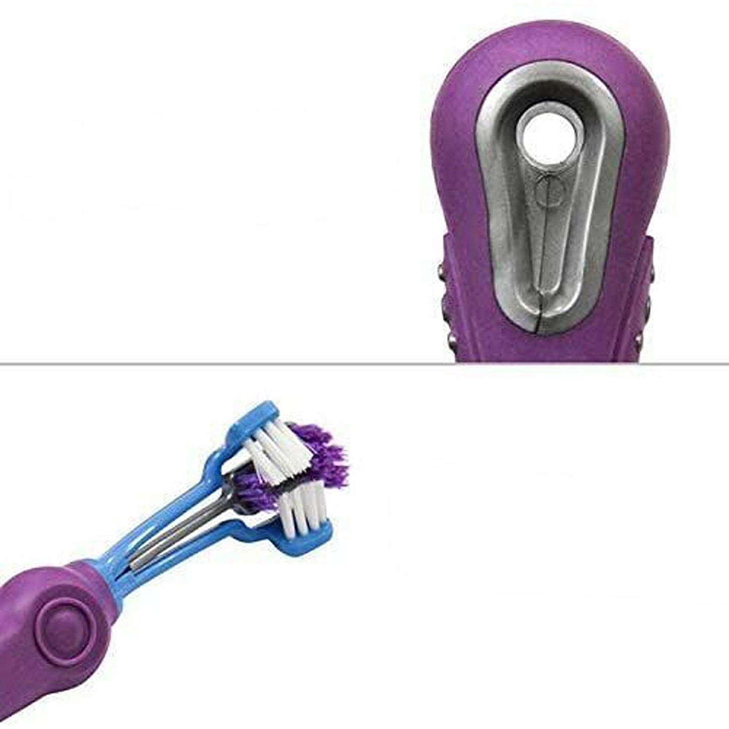 Pet Dental Care Three-Sided Dog Toothbrush for Tartar Reduction
