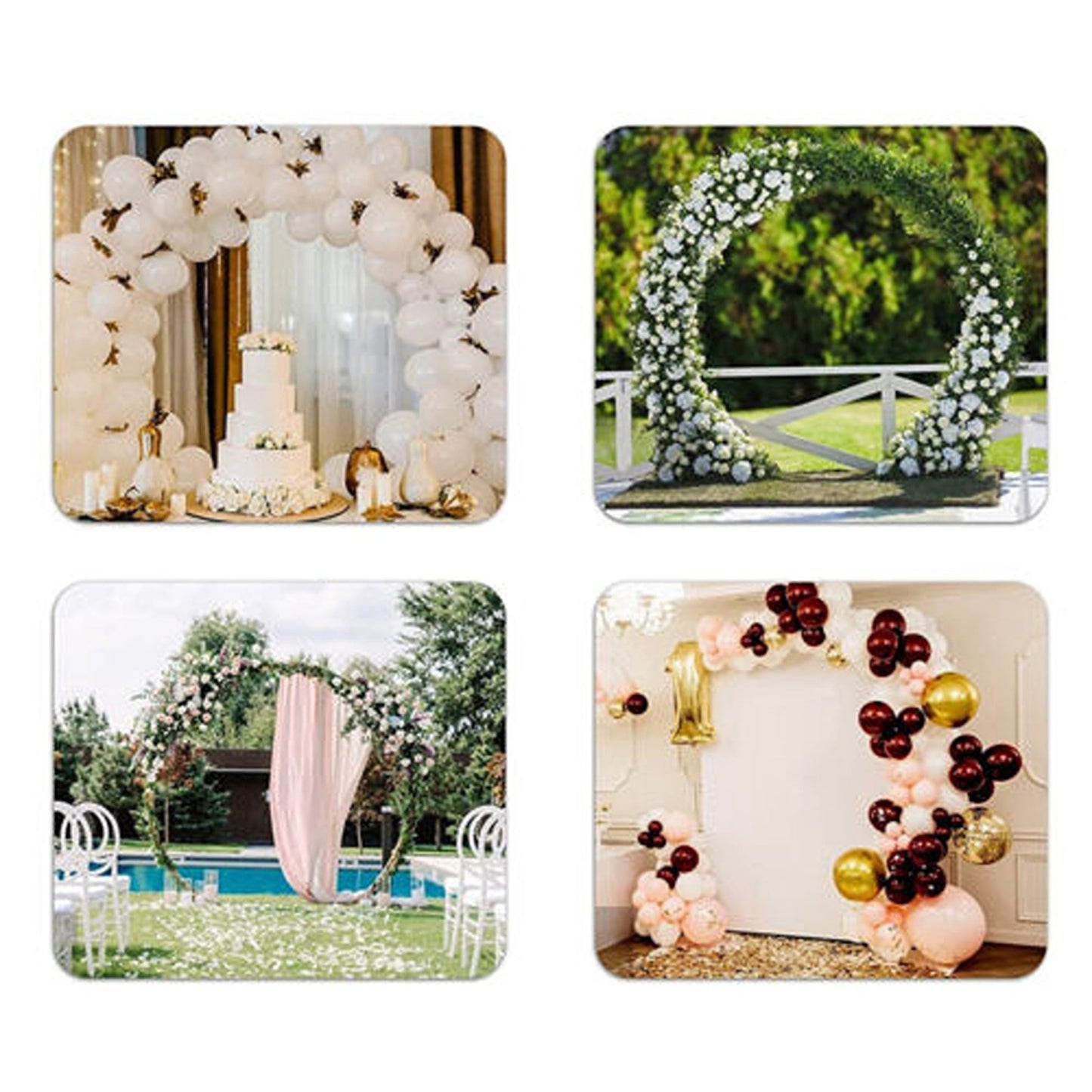 Round Wedding Arch for Floral Displays Circle Backdrop Stand 2M