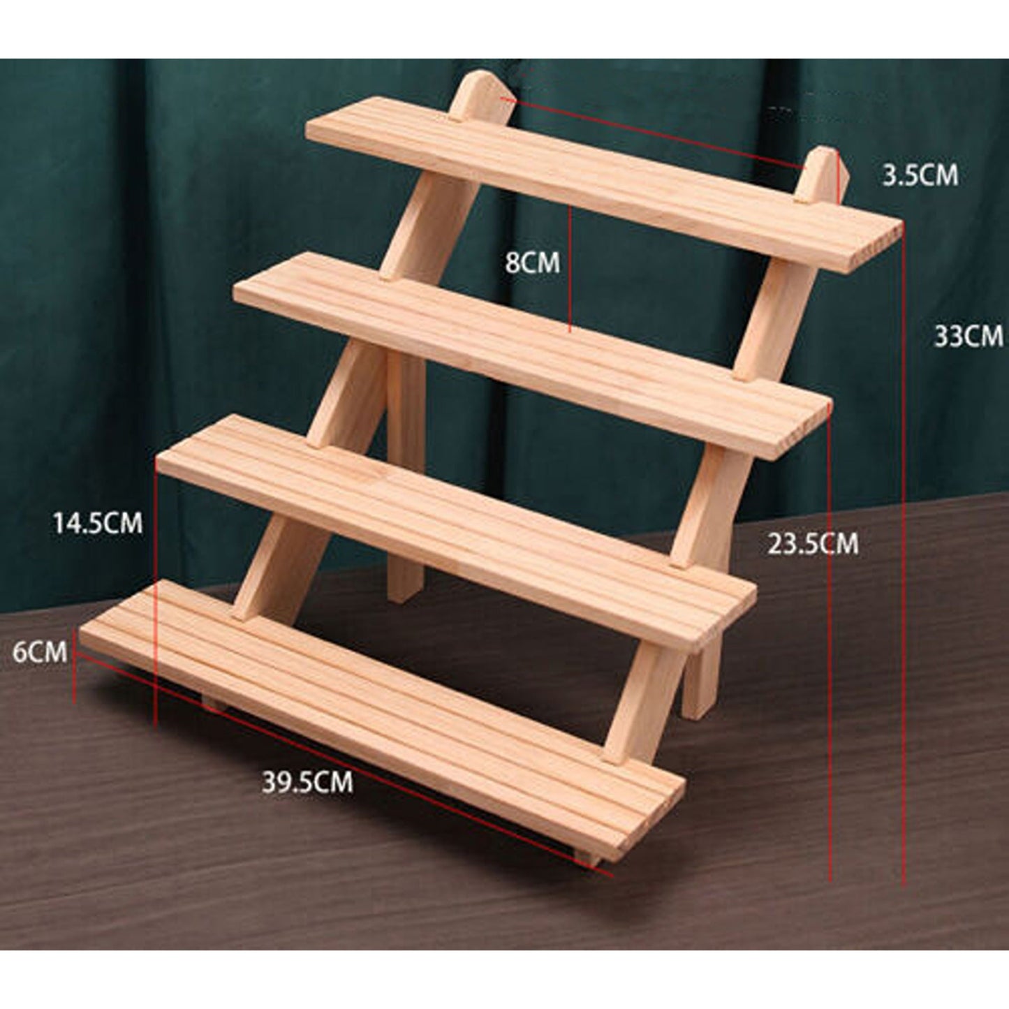 Wooden Jewelry Display Rack for Earrings Rings and Watches