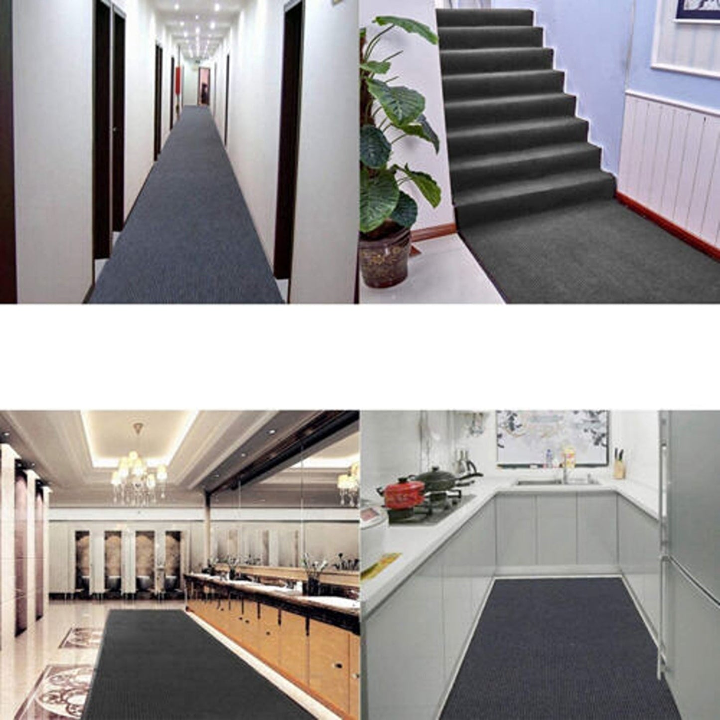 Non Slip Rubber Door Entrance Mat Kitchen Hallway Runner Rug