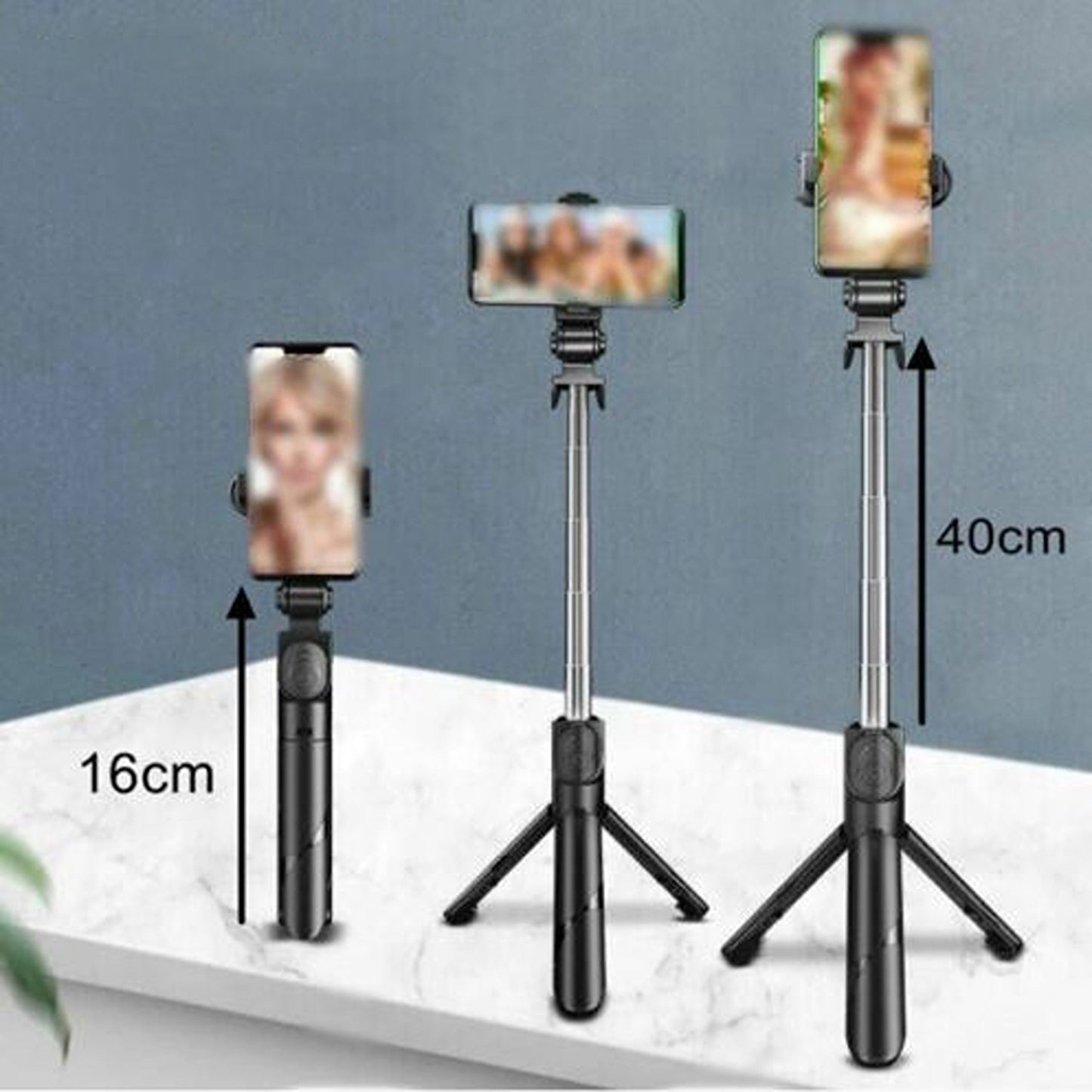 Flexible Tripod Stand with Bluetooth Remote Selfie Stick for Mobile Phone