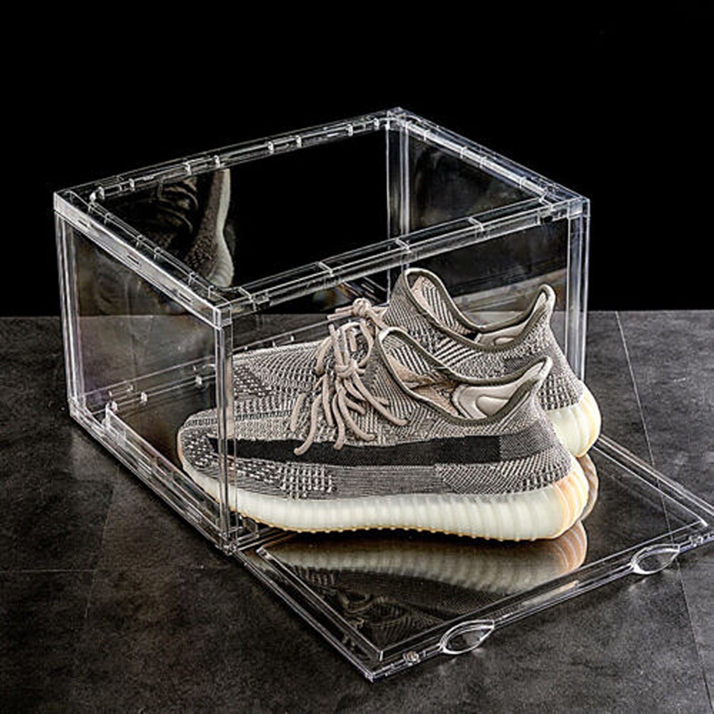 1pc Premium Sneaker Display Stackable Clear Acrylic Shoe Boxes