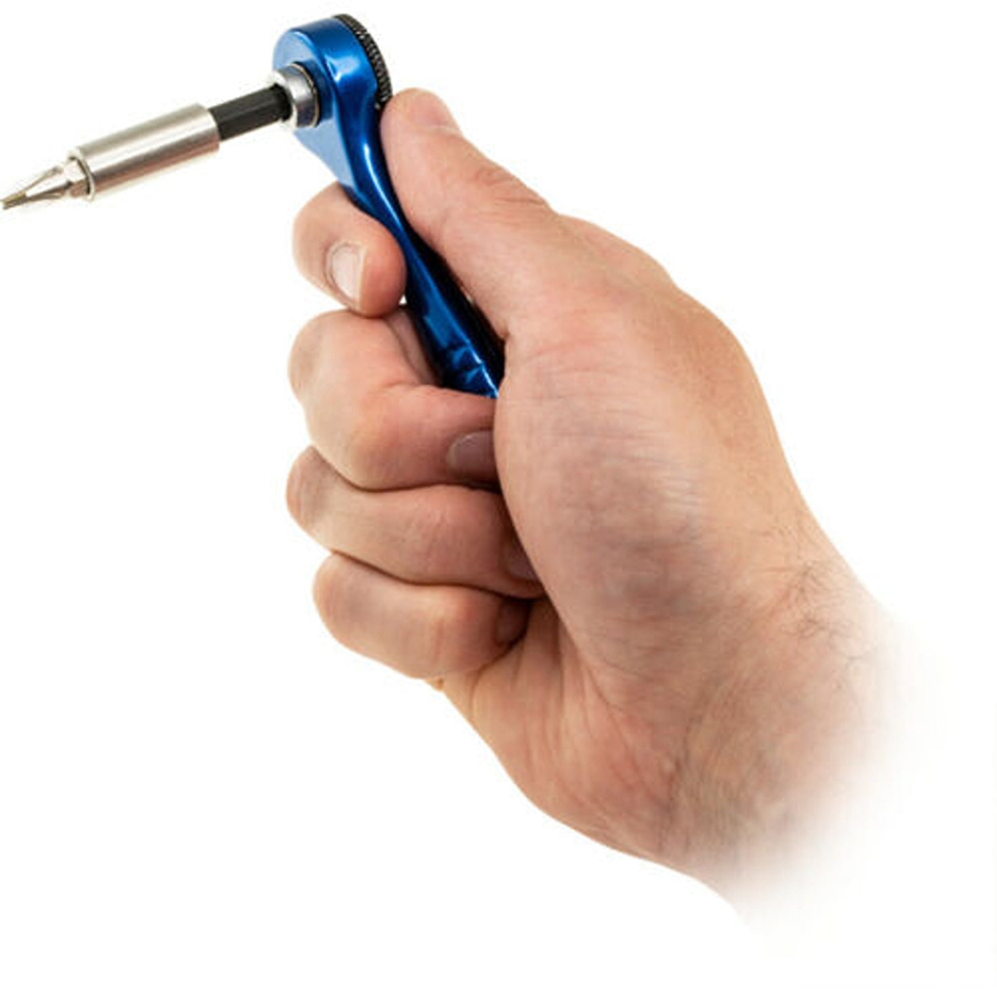 12-in-1 Bicycle Toolset Blue Ratchet with Pouch and Stainless Bits