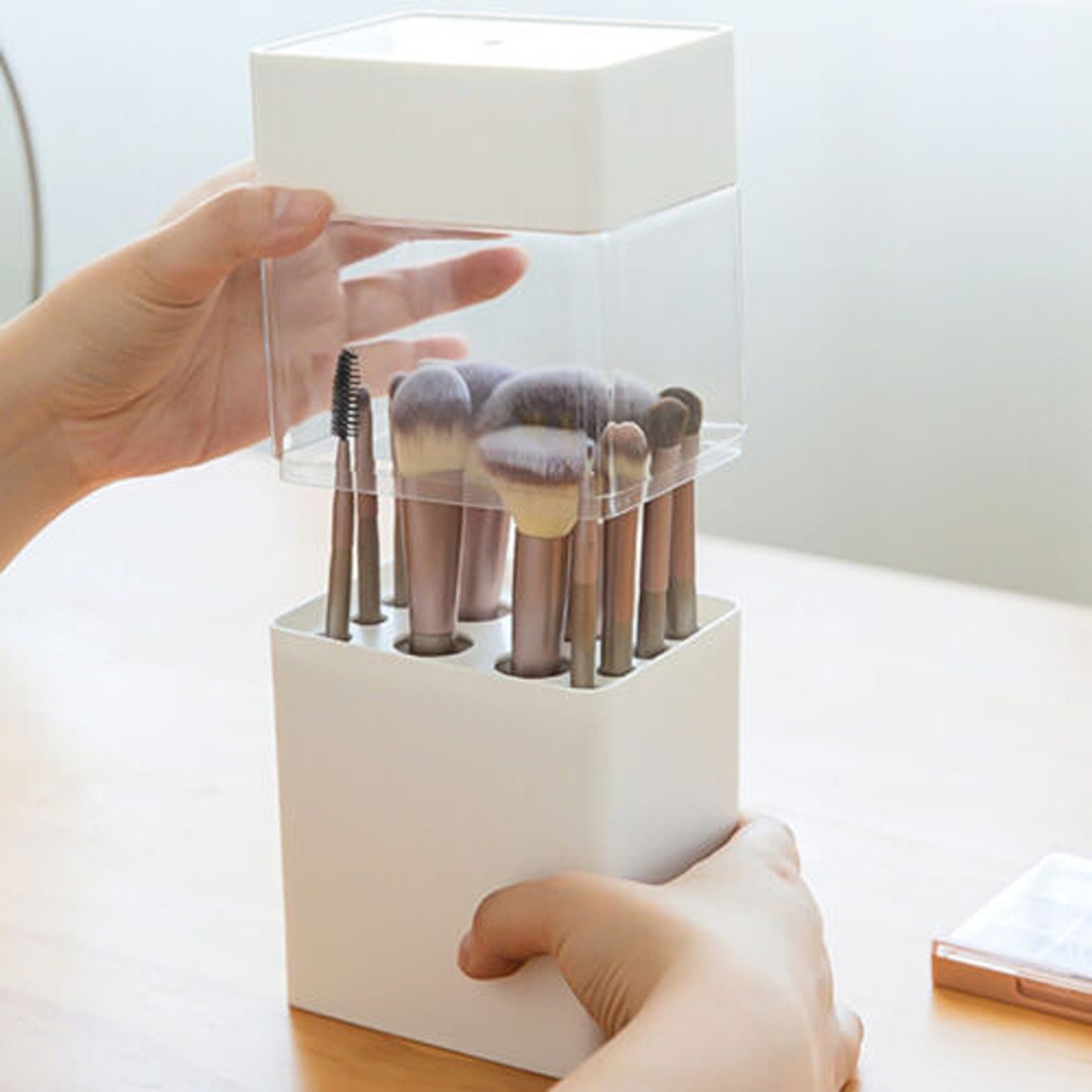 Makeup Organizer for Brushes and Lipsticks Plastic Cosmetic Display Case