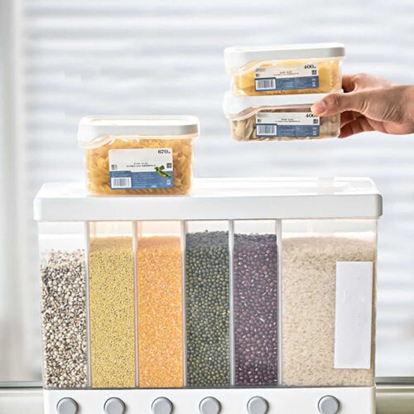 10kg Automatic Grain Storage Dispenser Dry Food Rice Container