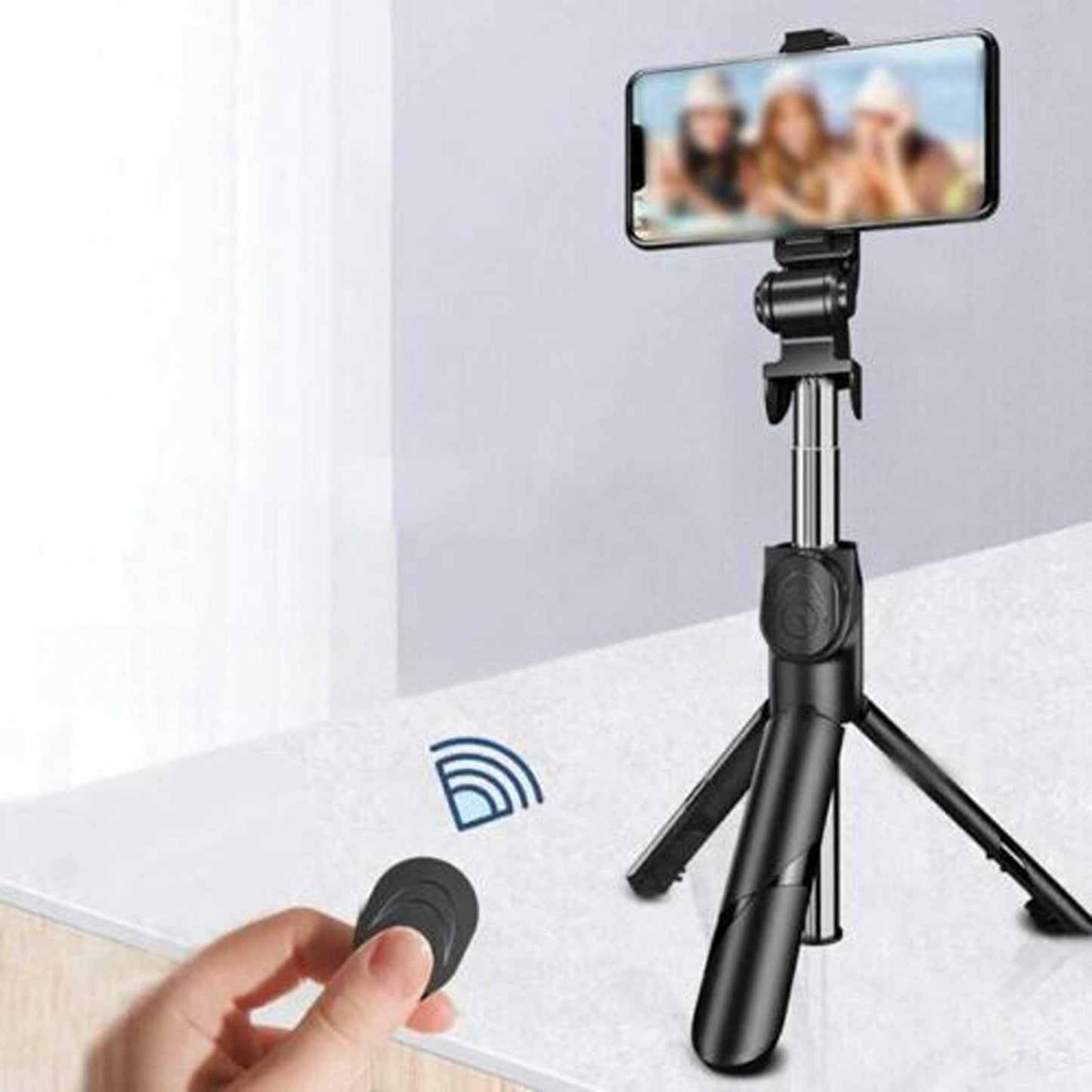 Flexible Tripod Stand with Bluetooth Remote Selfie Stick for Mobile Phone