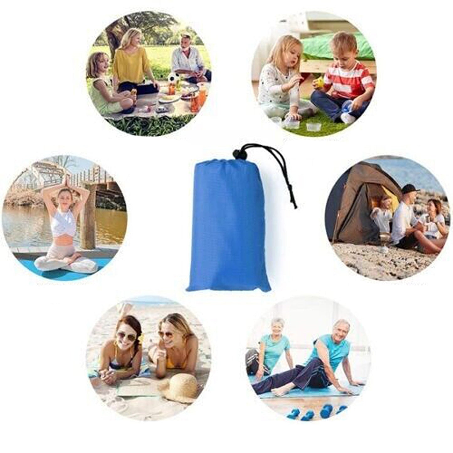 Magic Sand-Free Beach Mat Blanket for Outdoor Use