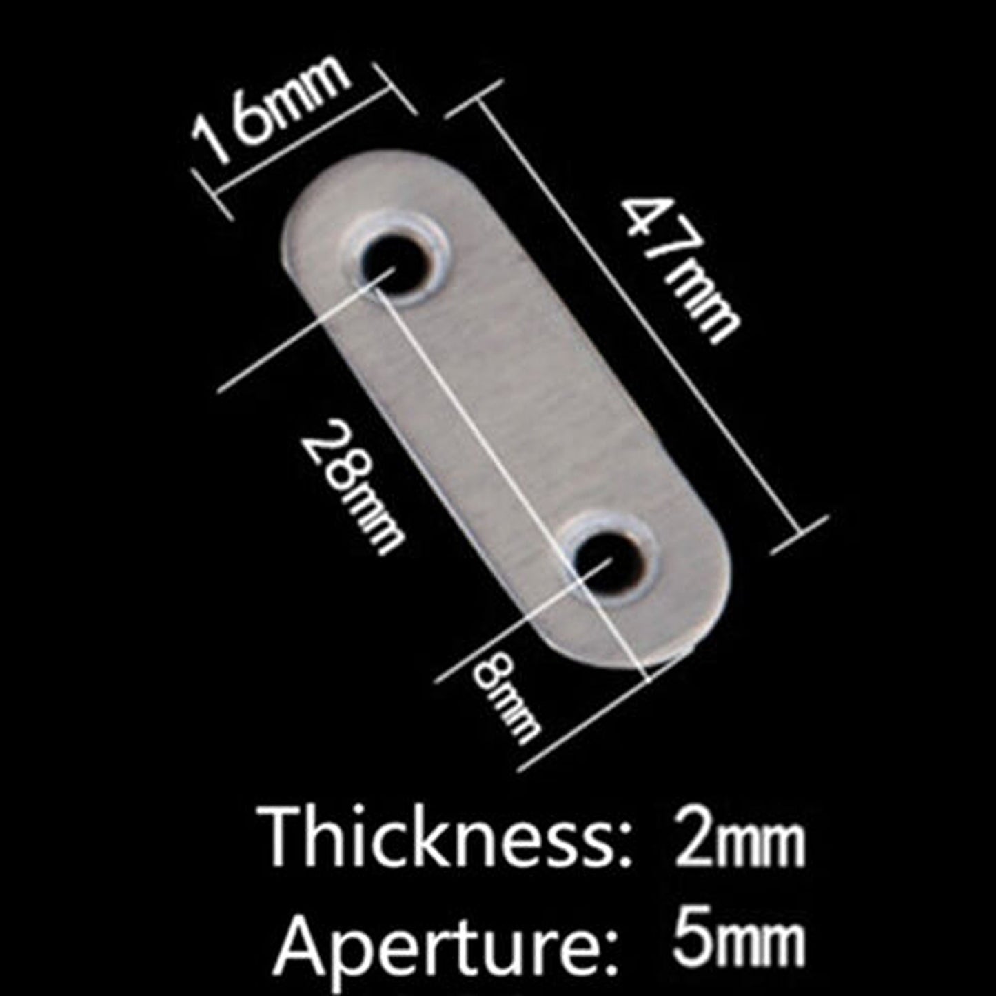 10pcs Stainless Steel Flat Straight Brace for Repair and Protection