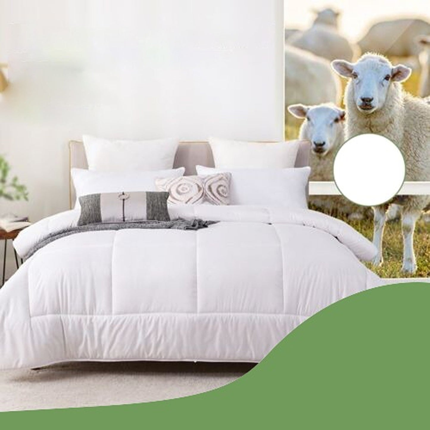 500GSM Merino Wool Quilt for All Seasons Single Double Queen King