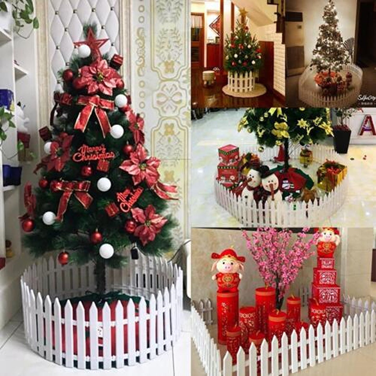 Holiday Seasonal Boundary for Xmas Decorative Garden Fence