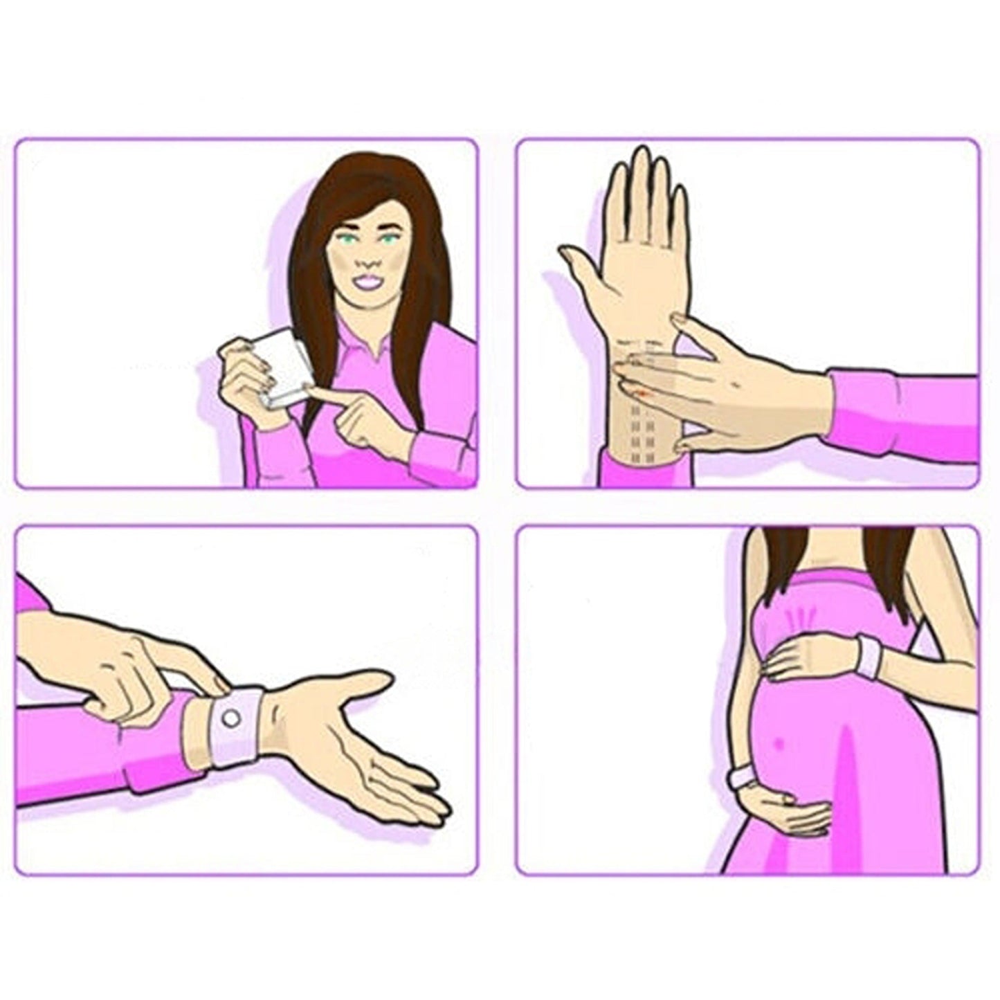 4pcs Travel Wristbands for Motion Sickness Anti Nausea Bands