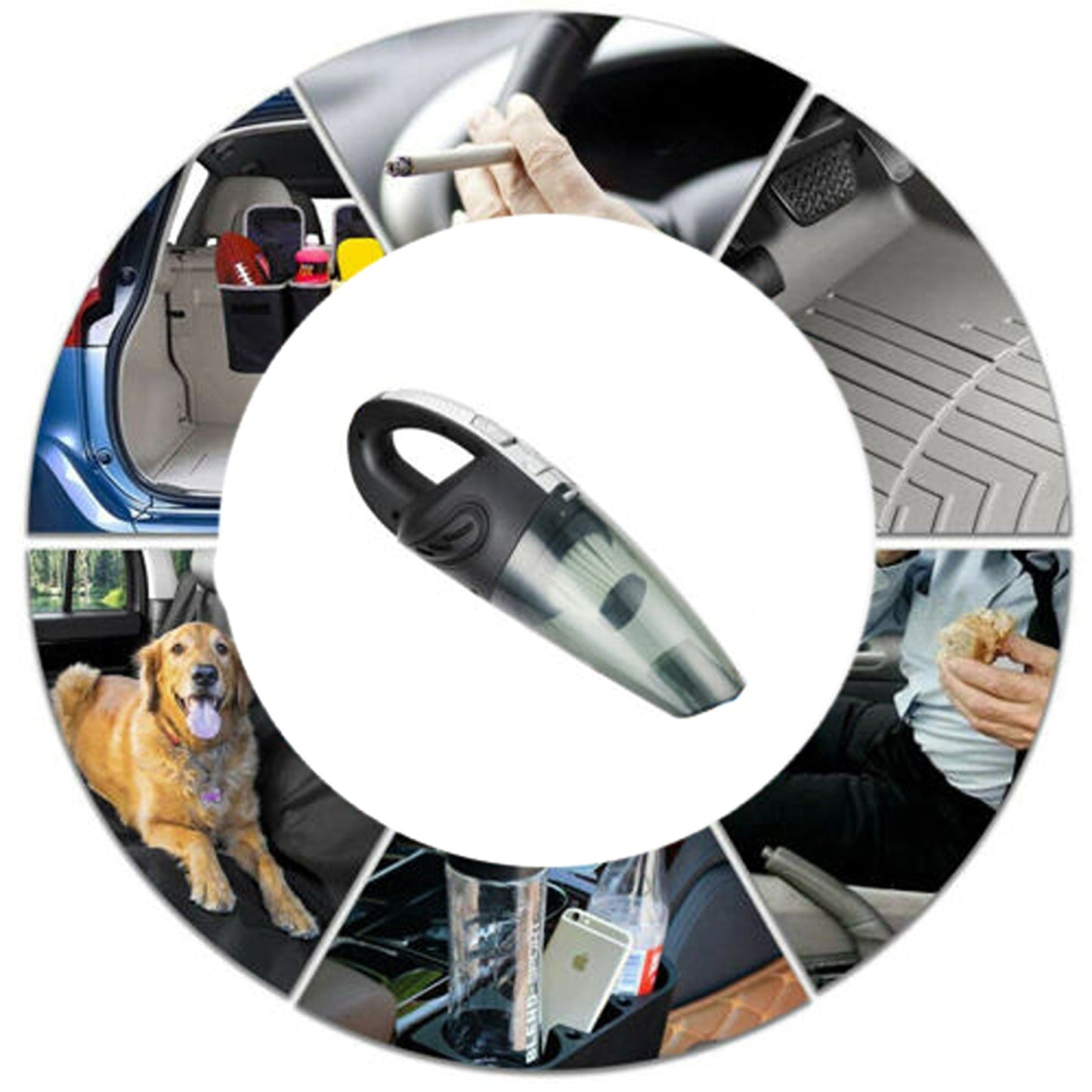 Wireless Handheld Car Vacuum Cleaner Rechargeable Wet Dry Home Auto