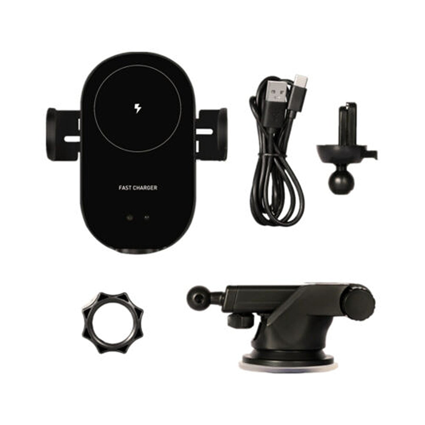 15W Automatic Clamping Wireless Car Charger for Air Vent Phone Mount