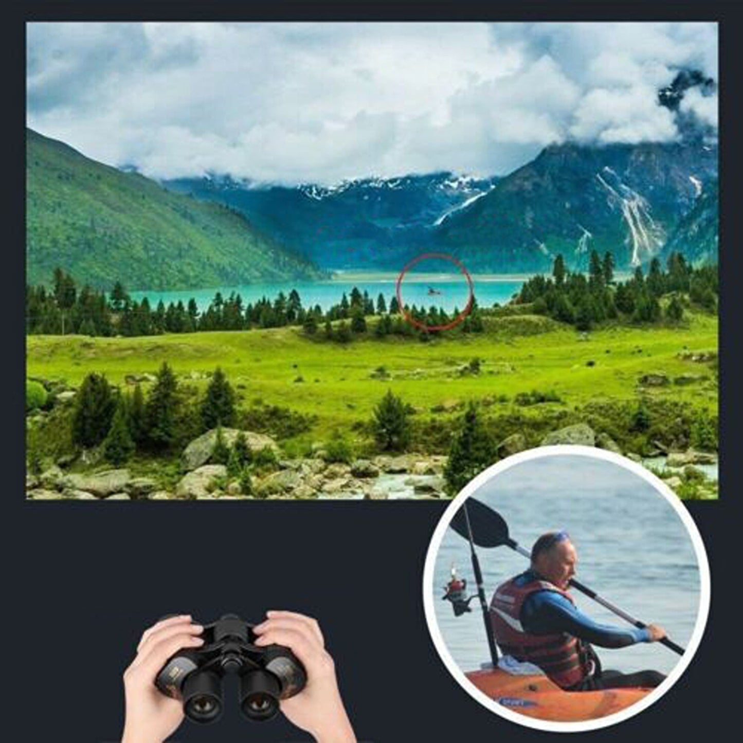 High Definition Waterproof Binoculars with Day and Night Vision