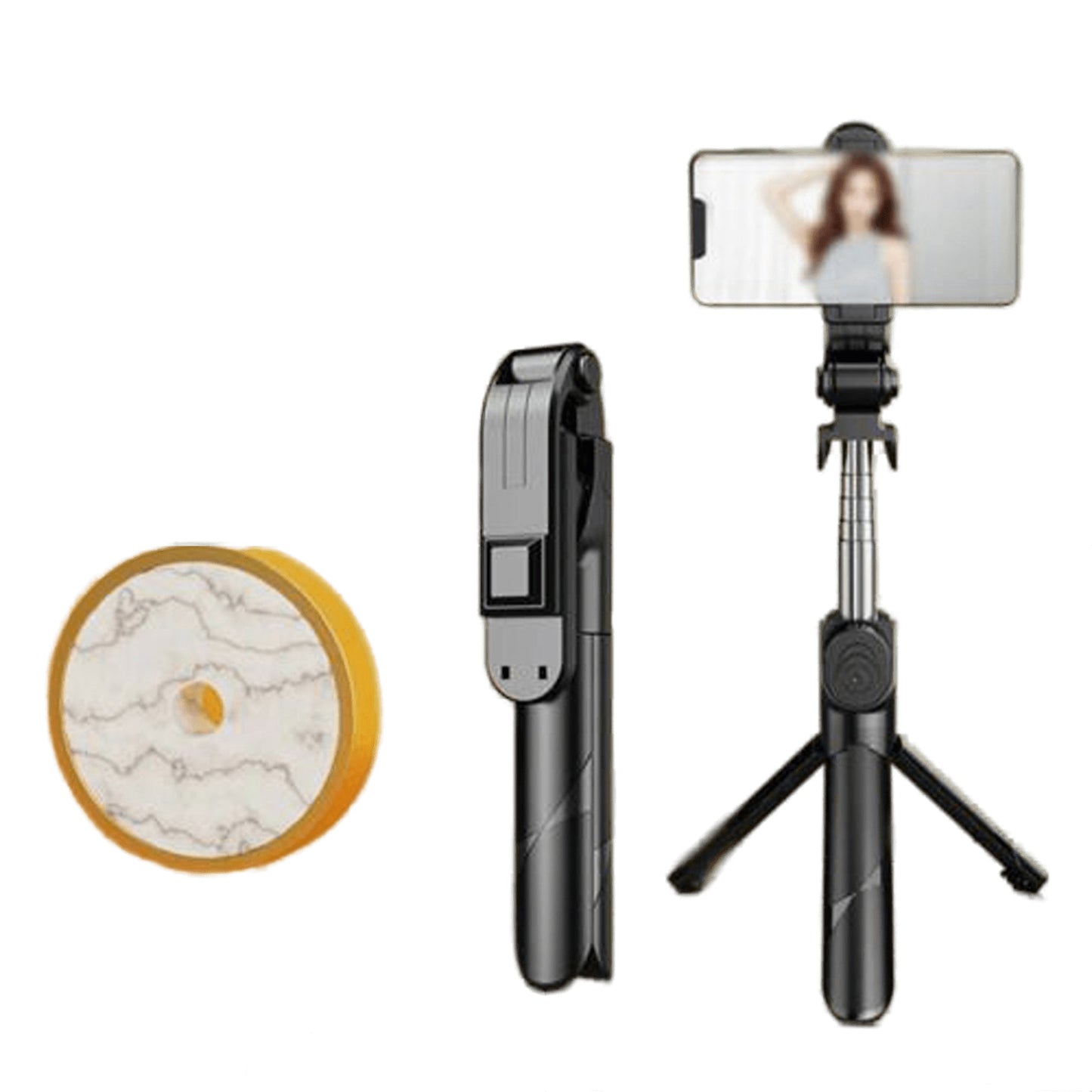 Flexible Tripod Stand with Bluetooth Remote Selfie Stick for Mobile Phone