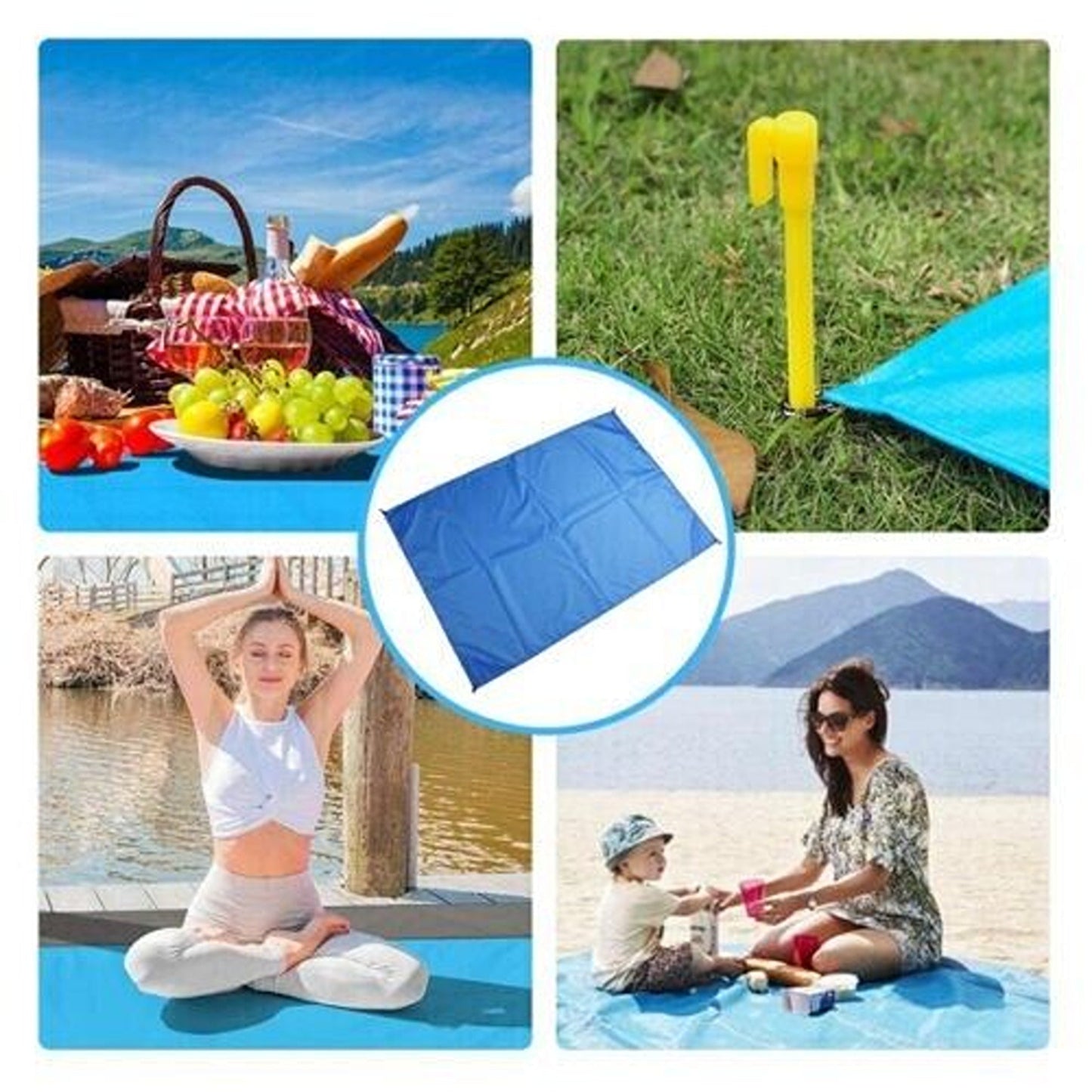 Magic Sand-Free Beach Mat Blanket for Outdoor Use