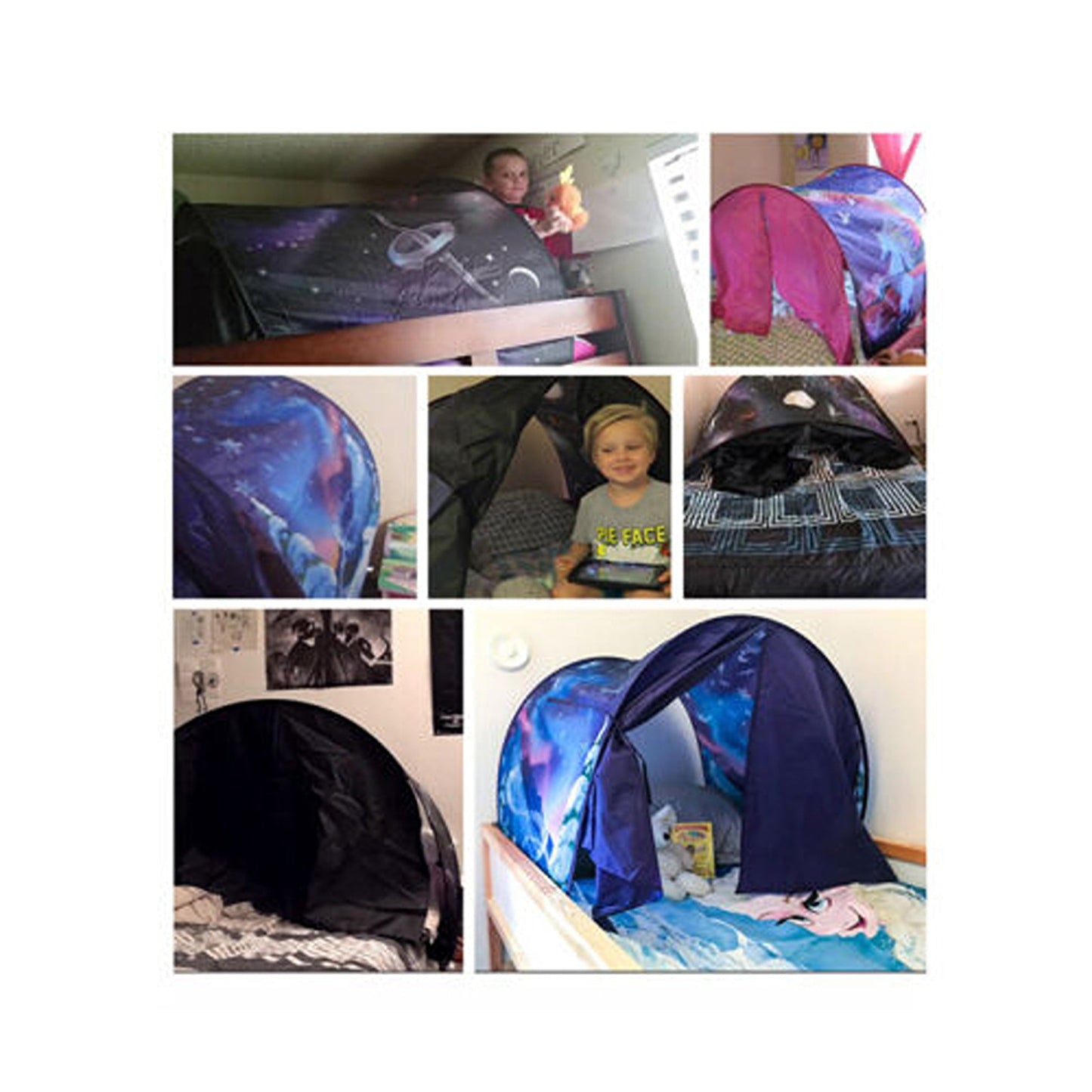 Fancy Unicorn Space Tent Foldable Indoor Bed Pop-up House