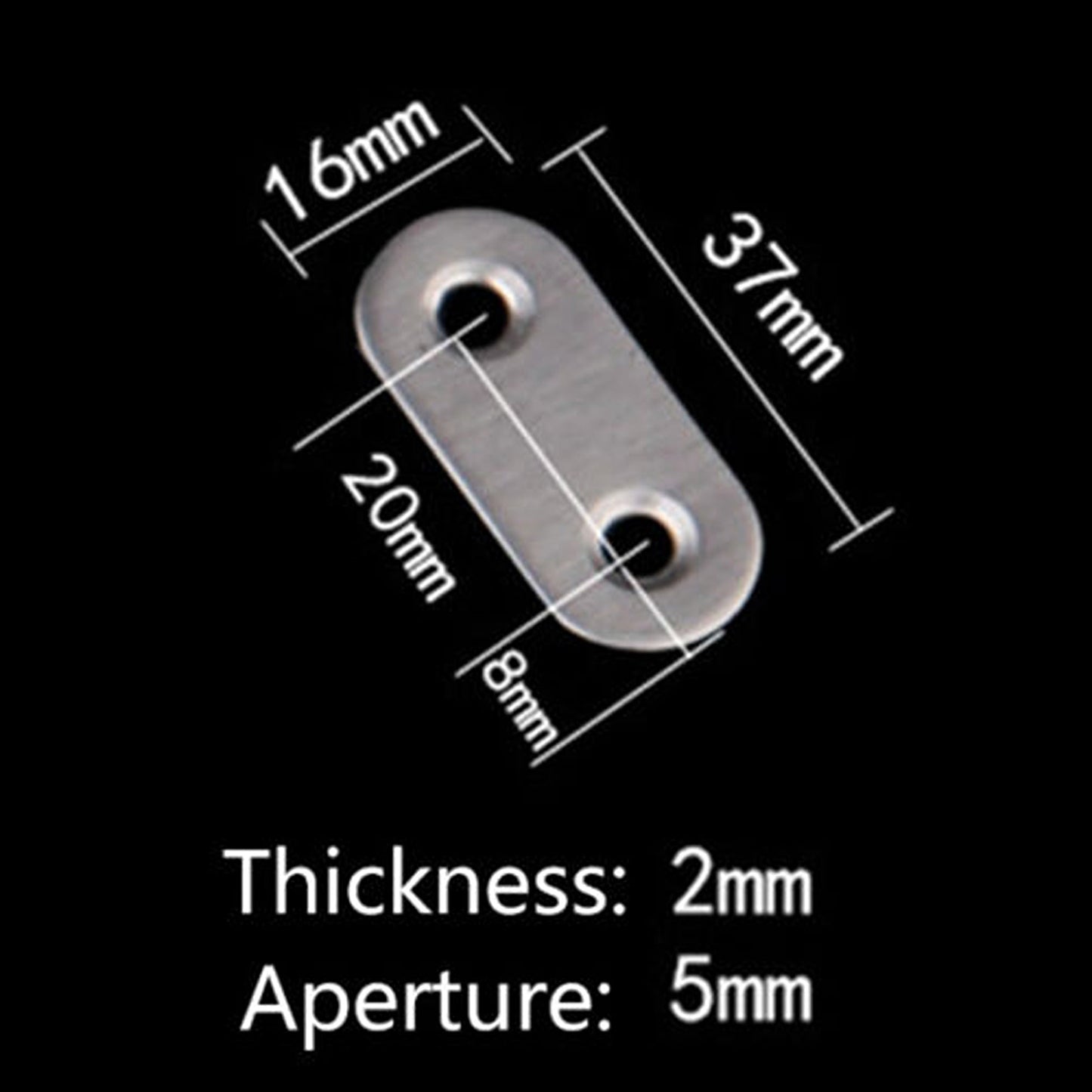 10pcs Stainless Steel Flat Straight Brace for Repair and Protection