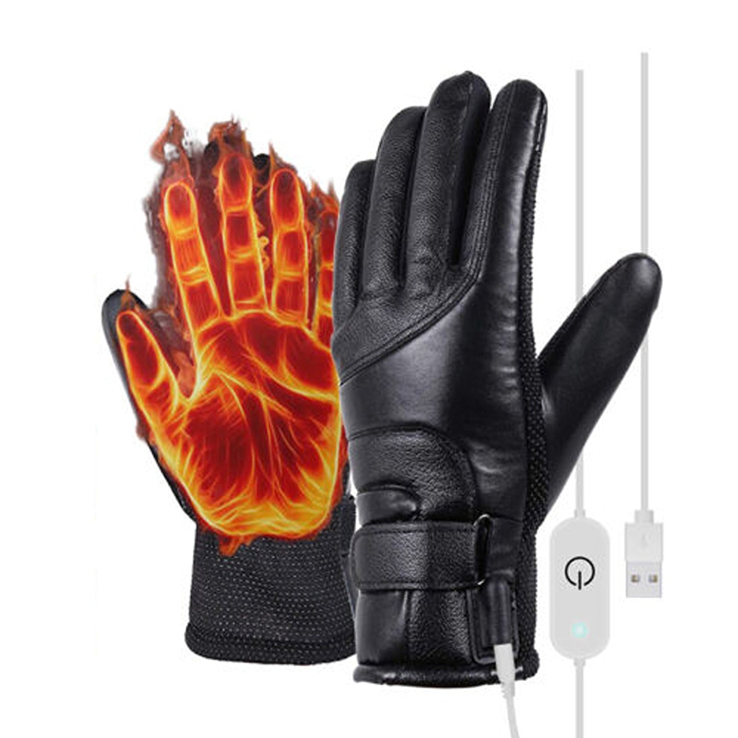 Heated Winter Gloves USB Rechargeable 4 Mode Motorcycle Hand Warmer