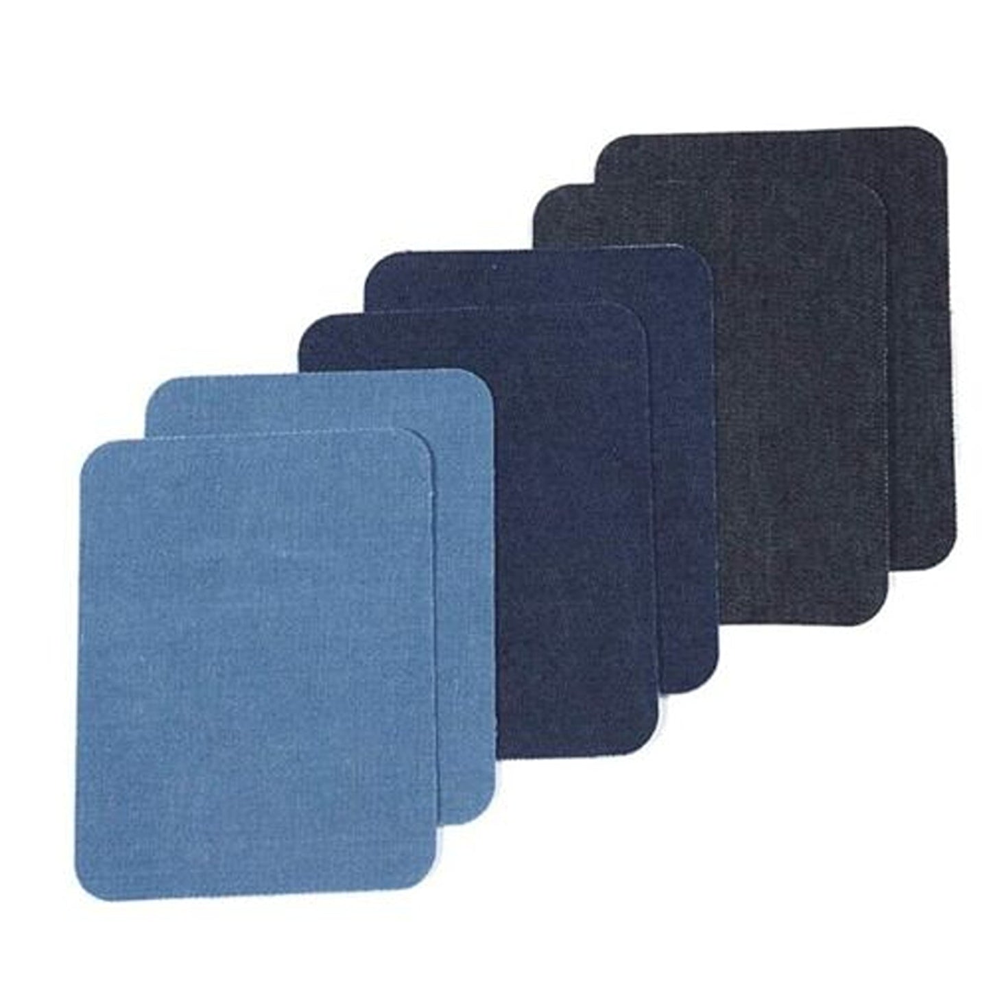 12pcs Iron-On Denim Fabric Patches for Jeans Repair Kit