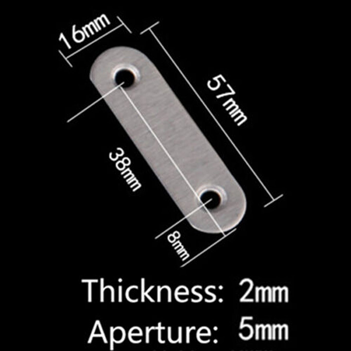 10pcs Stainless Steel Flat Straight Brace for Repair and Protection