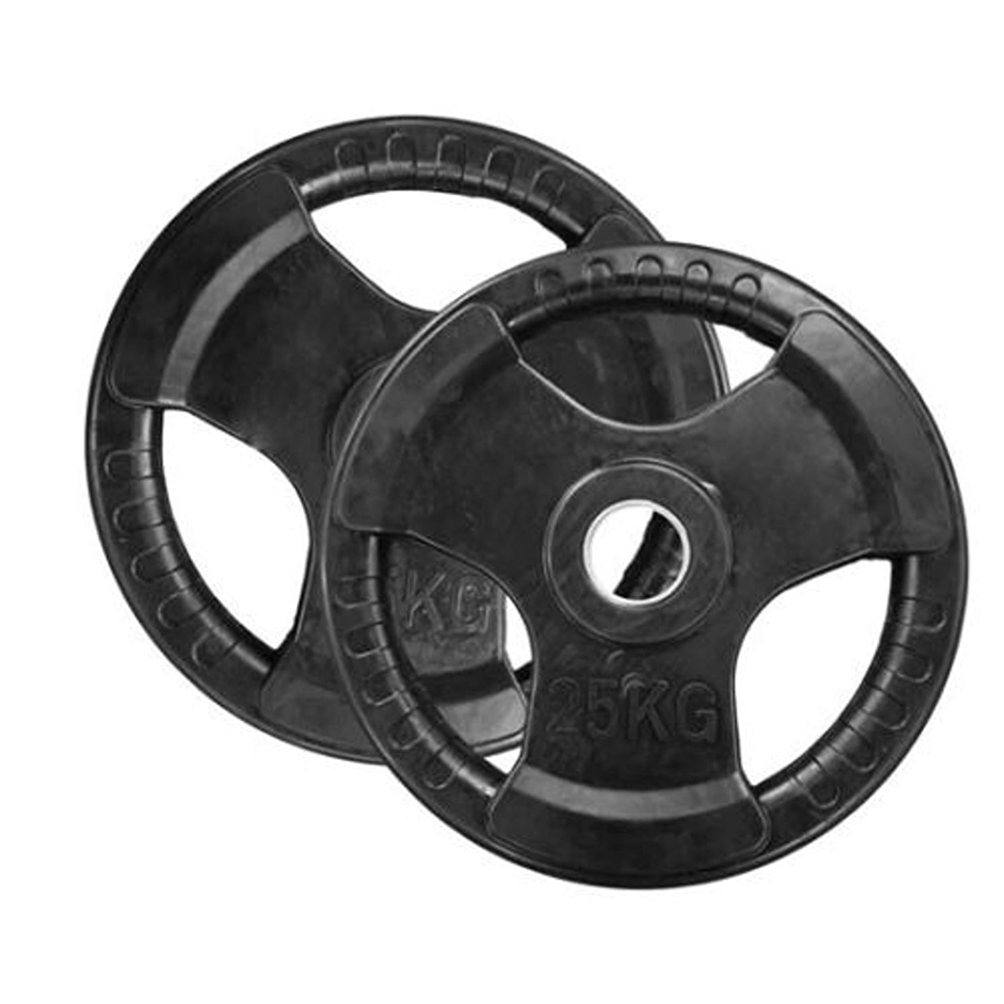 Commercial Grade Cast Iron Weight Plate Set Olympic Rubber Coated