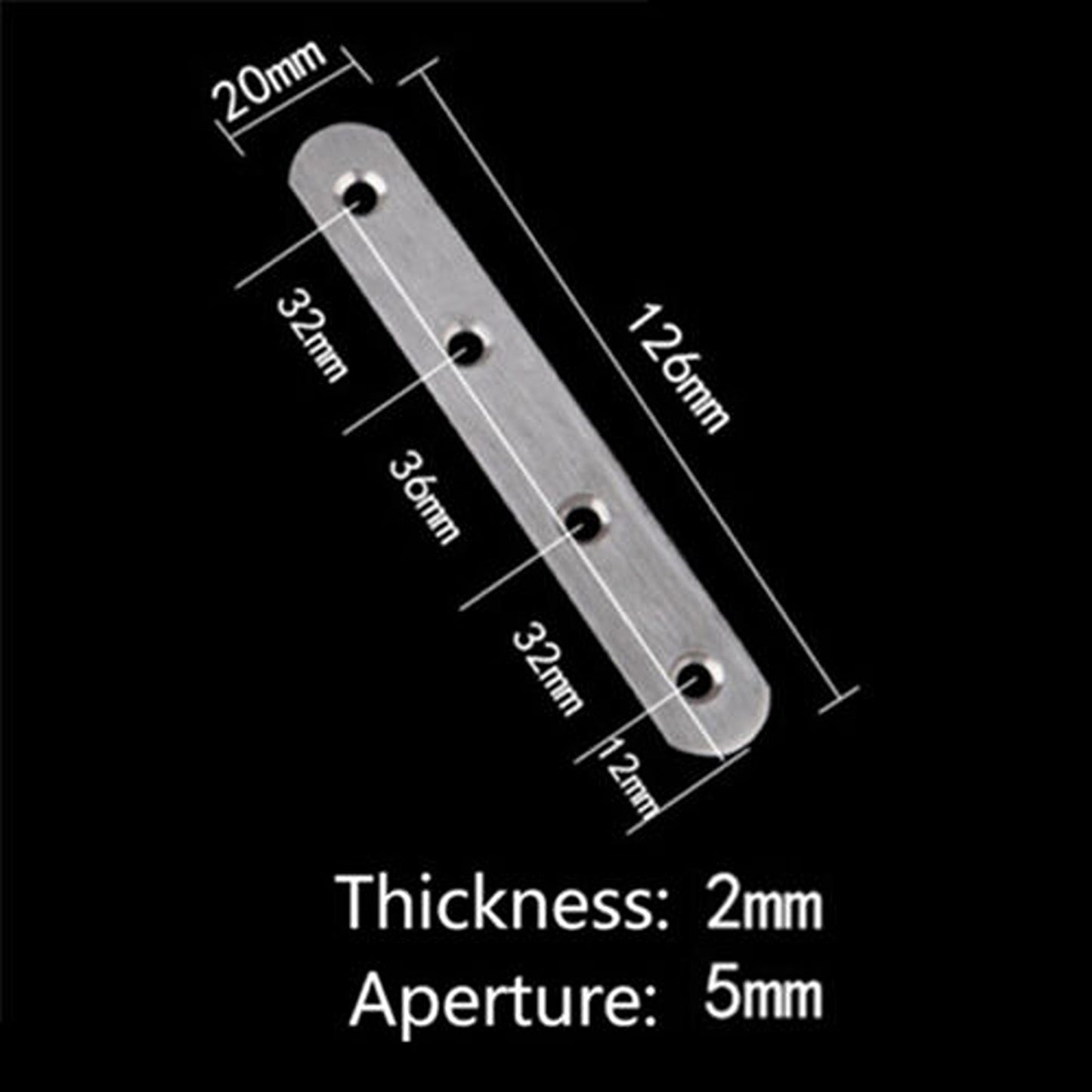 10pcs Stainless Steel Flat Straight Brace for Repair and Protection